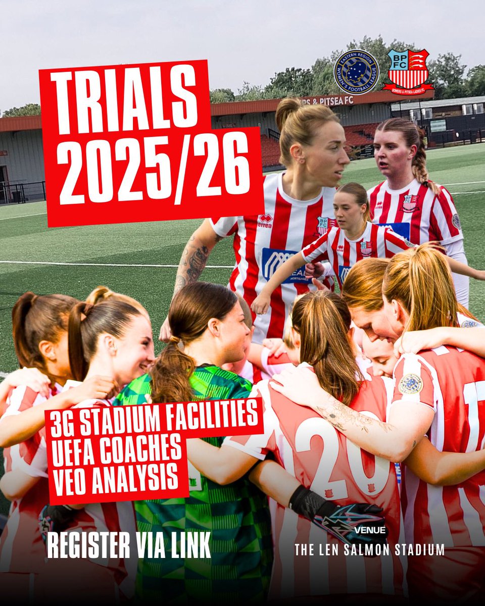 𝗕𝗲 𝗽𝗮𝗿𝘁 𝗼𝗳 𝗼𝘂𝗿 𝗻𝗲𝘄 𝗲𝗿𝗮!

We are recruiting for 2025/26

😍 3G Pitch Facilities
⚽️ UEFA coaches
🎥 Veo footage &amp; analysis
🩻 Professional physio
🧢 5 players representing Essex FA in 24/25 

Register your interest👇

#UpTheBowers

forms.gle/DLnJk5wpsVZ6Yb…