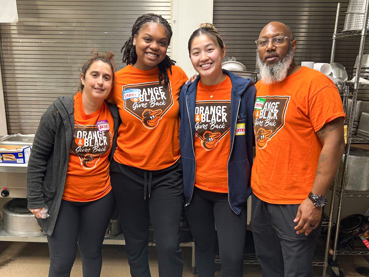 OsCommunity's tweet image. Today, volunteers from our Orange & Black Gives Back team assisted the staff at Baltimore Station with prepping and serving lunch to their residents!
