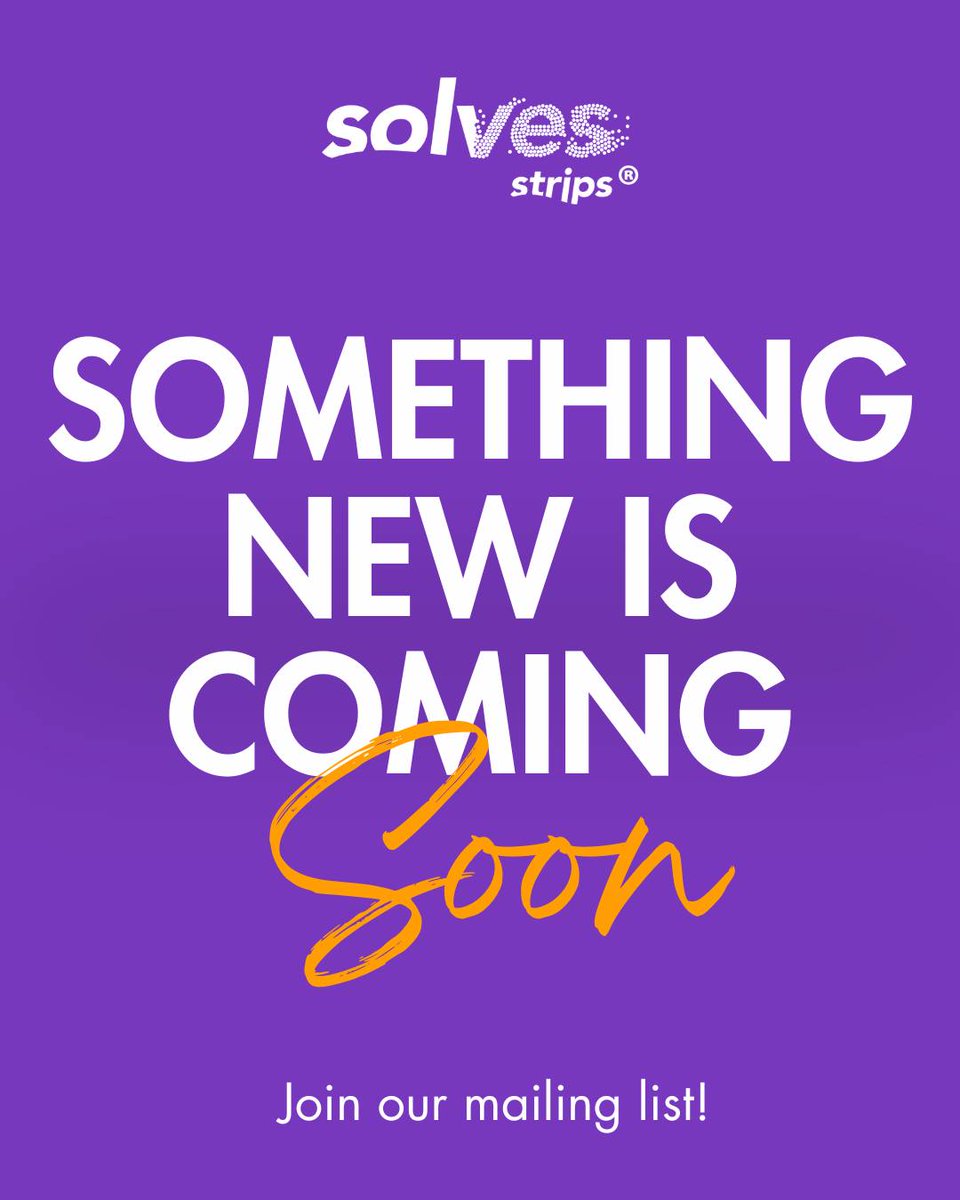 SolvesStrips's tweet image. We have something new and exciting coming...

Want to be the first to know? Be sure you are subscribed to our email newsletter! Hit our website to get yourself on the list and be the first to hear about our exciting drop. solvesstrips.com

#SolvesStrips