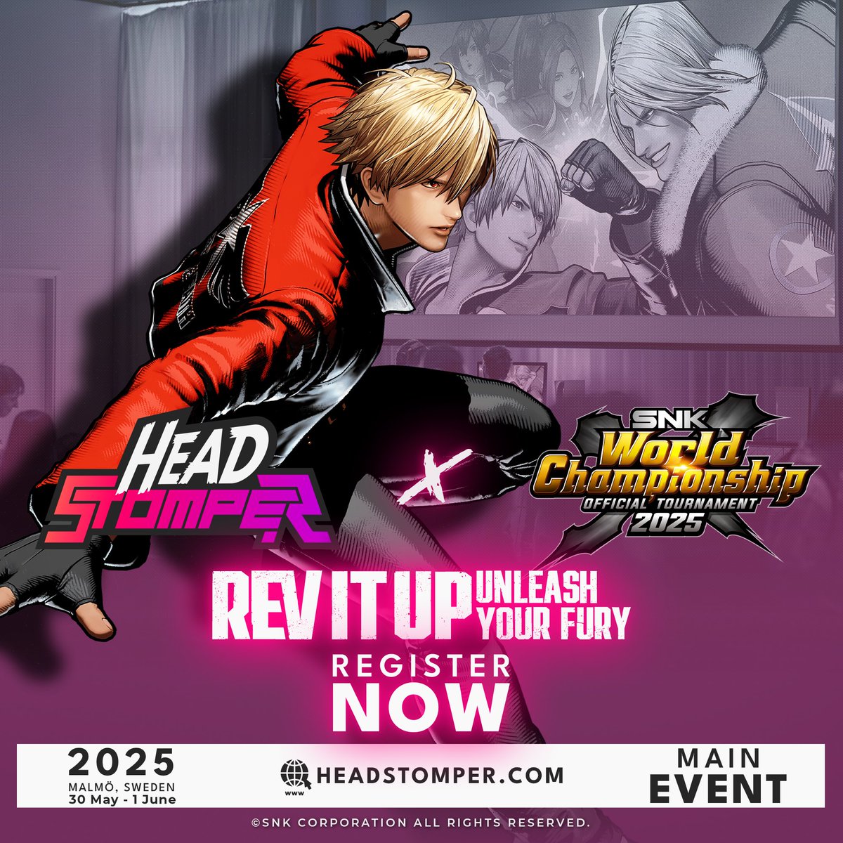 The SNK World Championship takes flight to the Nordics! 

Join us in Sweden for a chance to qualify for not only the EWC, but also the SWC! All Top 8 players will receive a big payout - so with only 2 weeks left, you better start grinding!🔥

Sign up: start.gg/Headstomper-20…
