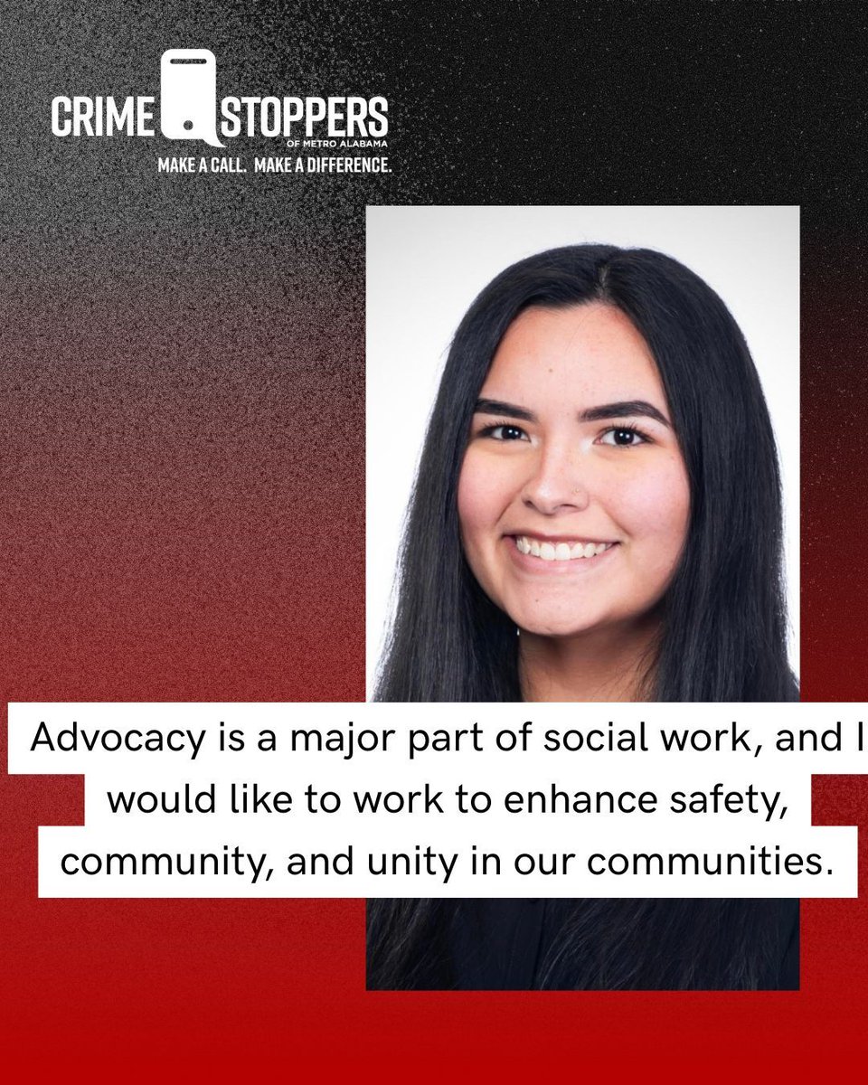 Meet Morgan Schaffer: she is passionate about safer communities, social work, and advocacy. She’s helping Crime Stoppers reach new voices and build trust with younger people. 

#CrimeStoppers