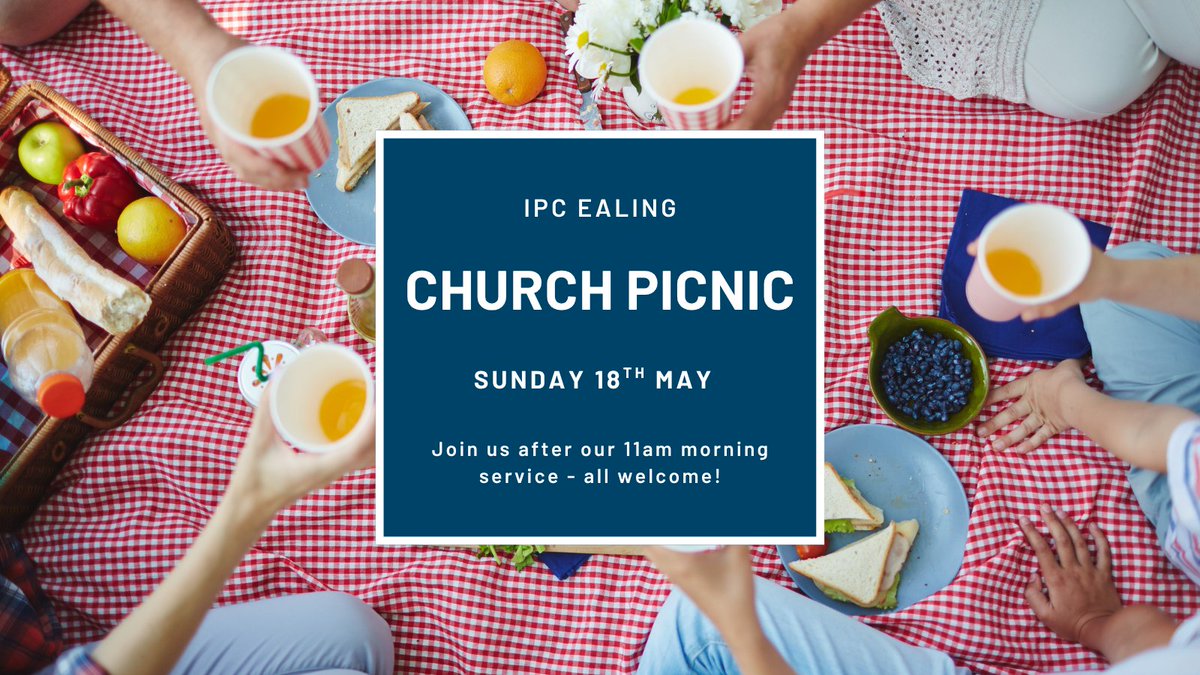 Join us for the first of our church picnics this Sunday! 🥪☀️Bring lunch and invite friends - everyone is welcome. #Ealing #ChurchPicnic