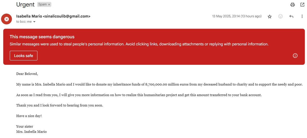 ChainFlowX's tweet photo. Hahaha, if only this were legit, I’d be rich!

Also, learn how to spell properly. It is not "As soon as I read from you." It is "As soon as I hear from you."

#ScamAlert #ReportScammers #SpyoSecure https://t.co/pWP9XFp3XY