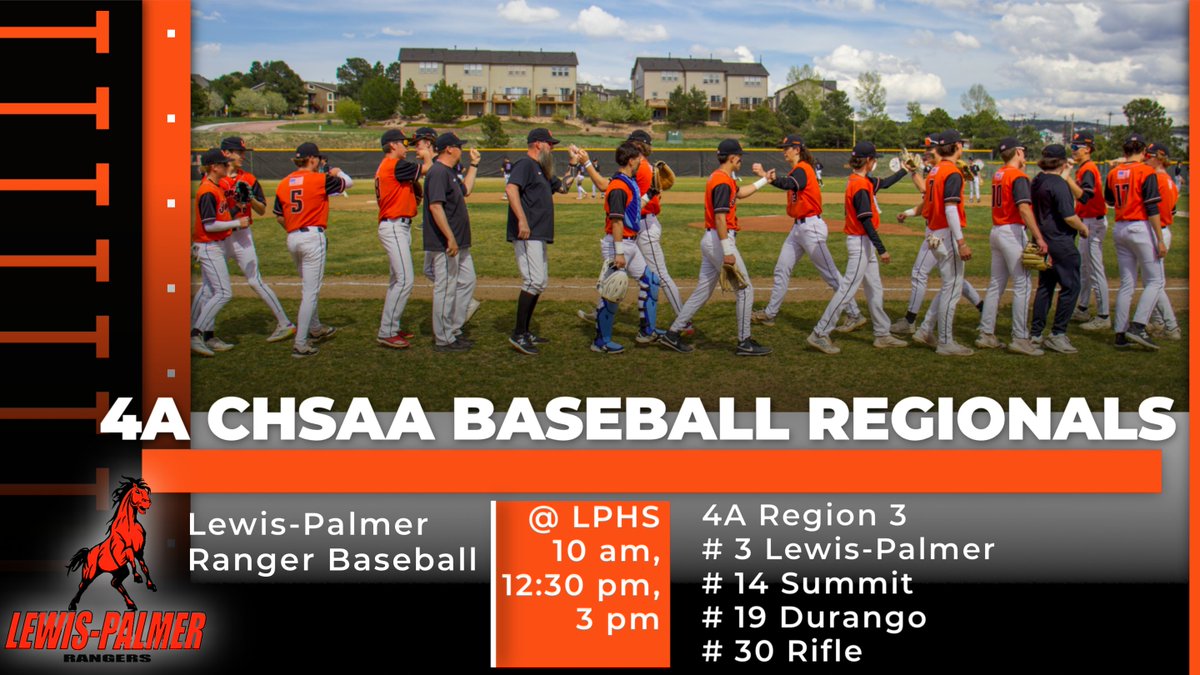 Ranger baseball is the # 3 seed and will host Region 3 at LPHS on 5/17/25. Congrats Rangers!!!