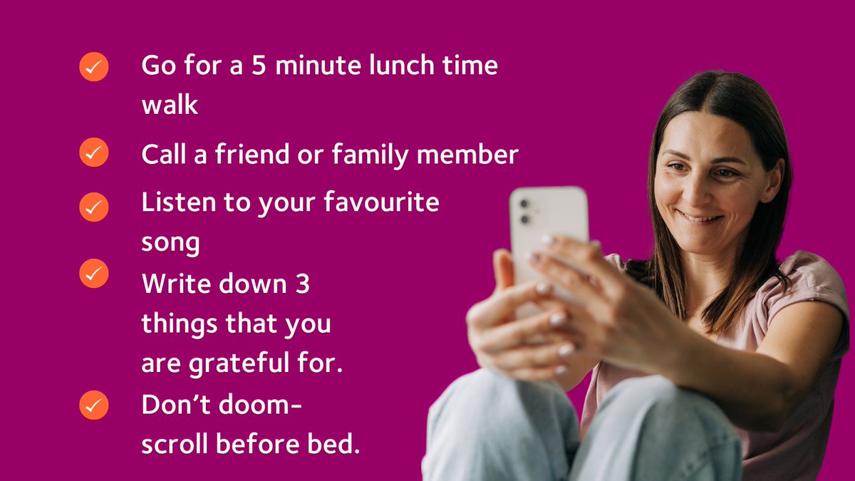 5️⃣ things that you can do this #MentalHealthAwarenessWeek to take care of your mind💜

Small steps can make a big difference. This week, and every week, it's important to prioritise self- care #ThisIsMyCommunity