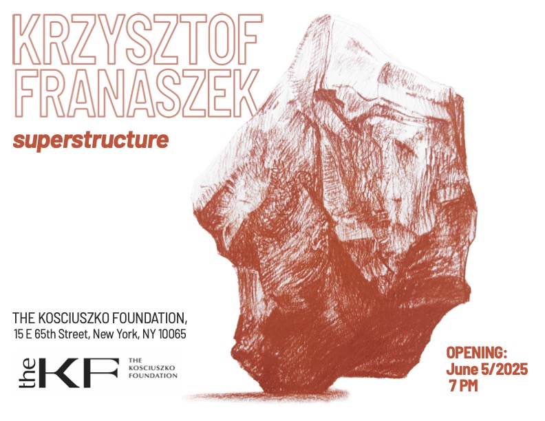 We invite you to the opening of Superstructure, a multimedia exhibition by acclaimed visual artist and current KF scholar Krzysztof Franaszek - June 5, 7 PM at the KF NYC. 
eventbrite.com/e/superstructu…