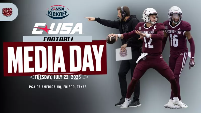 CUSA Football Kickoff Set for July 22 in Frisco missouristatebears.com/news/2025/5/14…