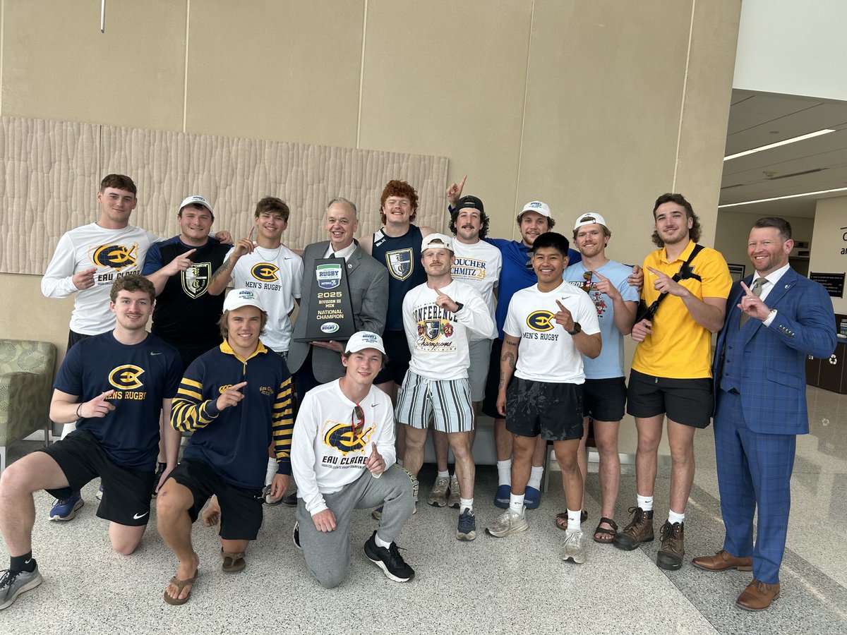 JMUPresidentJim's tweet image. National Champions!
The @UWEauClaire Club Men’s Rugby team brings home the gold!