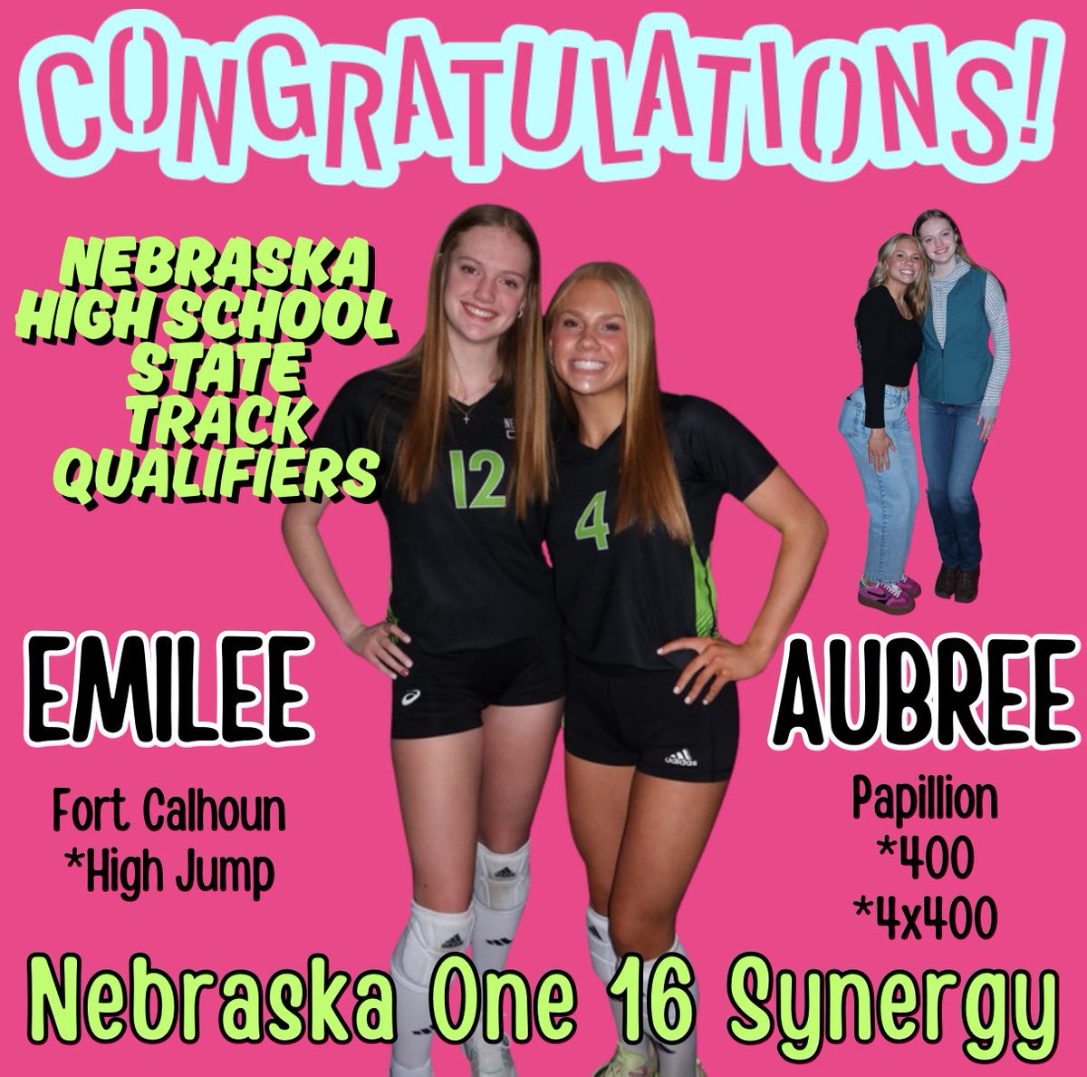 NeONE16Synergy's tweet image. Congrats @AubreeFettin and @EmileeTM12 Proud of you!!