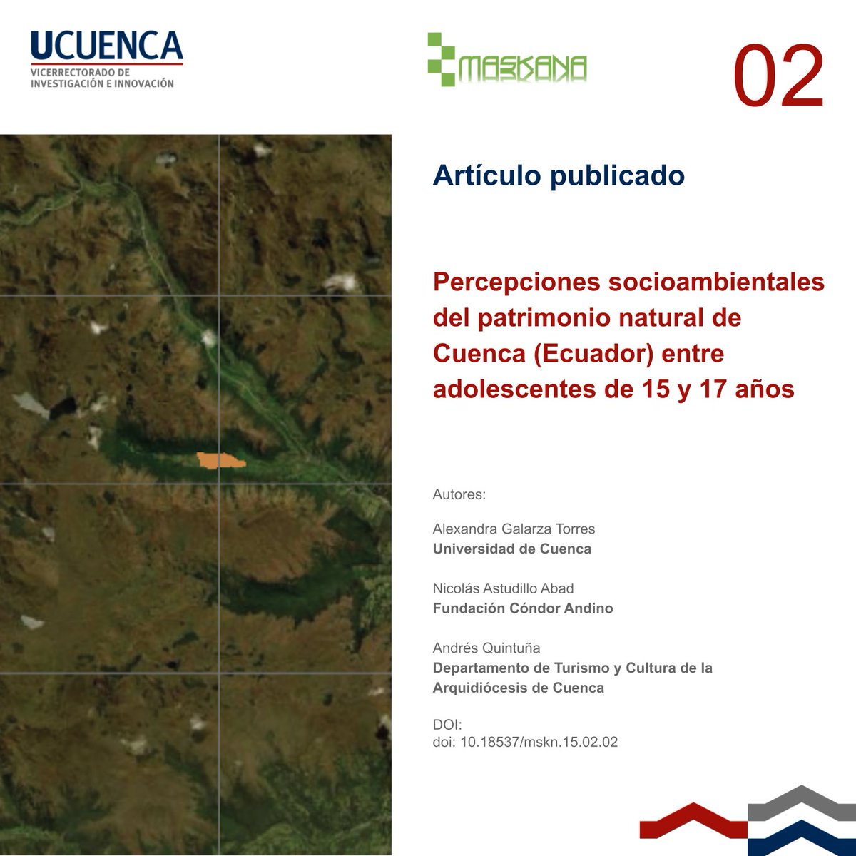 Las investigaciones de la <a href="/udecuenca/">UCuenca</a>  también forman parte de Maskana. 

Te invitamos a leer "Percepciones socioambientales del patrimonio natural de Cuenca (Ecuador) entre adolescentes de 15 y 17 años". 

Texto completo en 👉doi.org/10.18537/mskn.…
<a href="/Investiga_UDC/">Vicerrectorado de Investigación</a>
