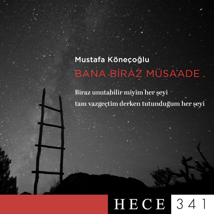 HECE (@hecedergisi) on Twitter photo 🖍 Mustafa Köneçoğlu
📕 “Bana Biraz Müsaade” adlı şiiriyle
📍 Hece 341’de.
<a href="/mustafak73/">mustafa köneçoğlu</a> 🖍 Mustafa Köneçoğlu
📕 “Bana Biraz Müsaade” adlı şiiriyle
📍 Hece 341’de.
<a href="/mustafak73/">mustafa köneçoğlu</a>