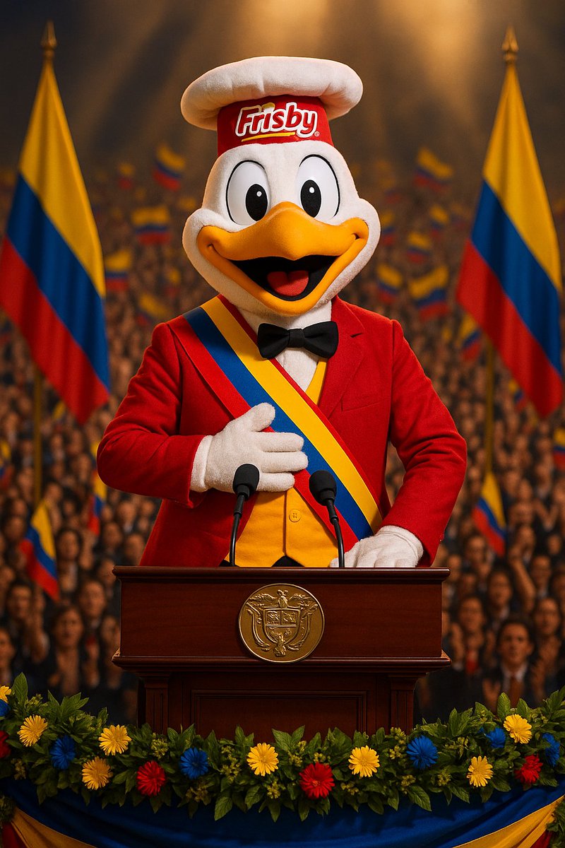 tejodiojoel's tweet image. Viendo la Unión de País que ha creado Frisby,,, propongo a el Pollo Frisby a la Presidencia de Colombia. 🇨🇴. #EstamosConUstedes #EstamosConFrisby #frisbycolombia #Colombia #frisbyescolombia