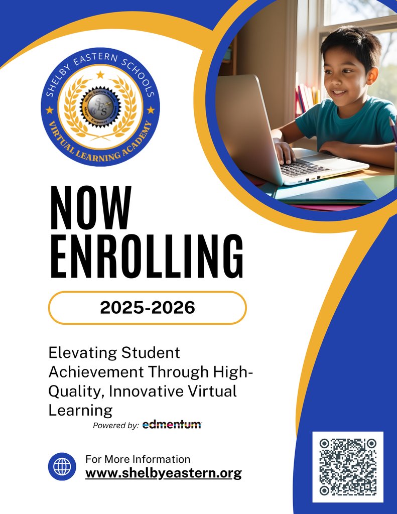 Announcing the new Shelby Eastern Schools Virtual Learning Academy for the 2025-26 school year.