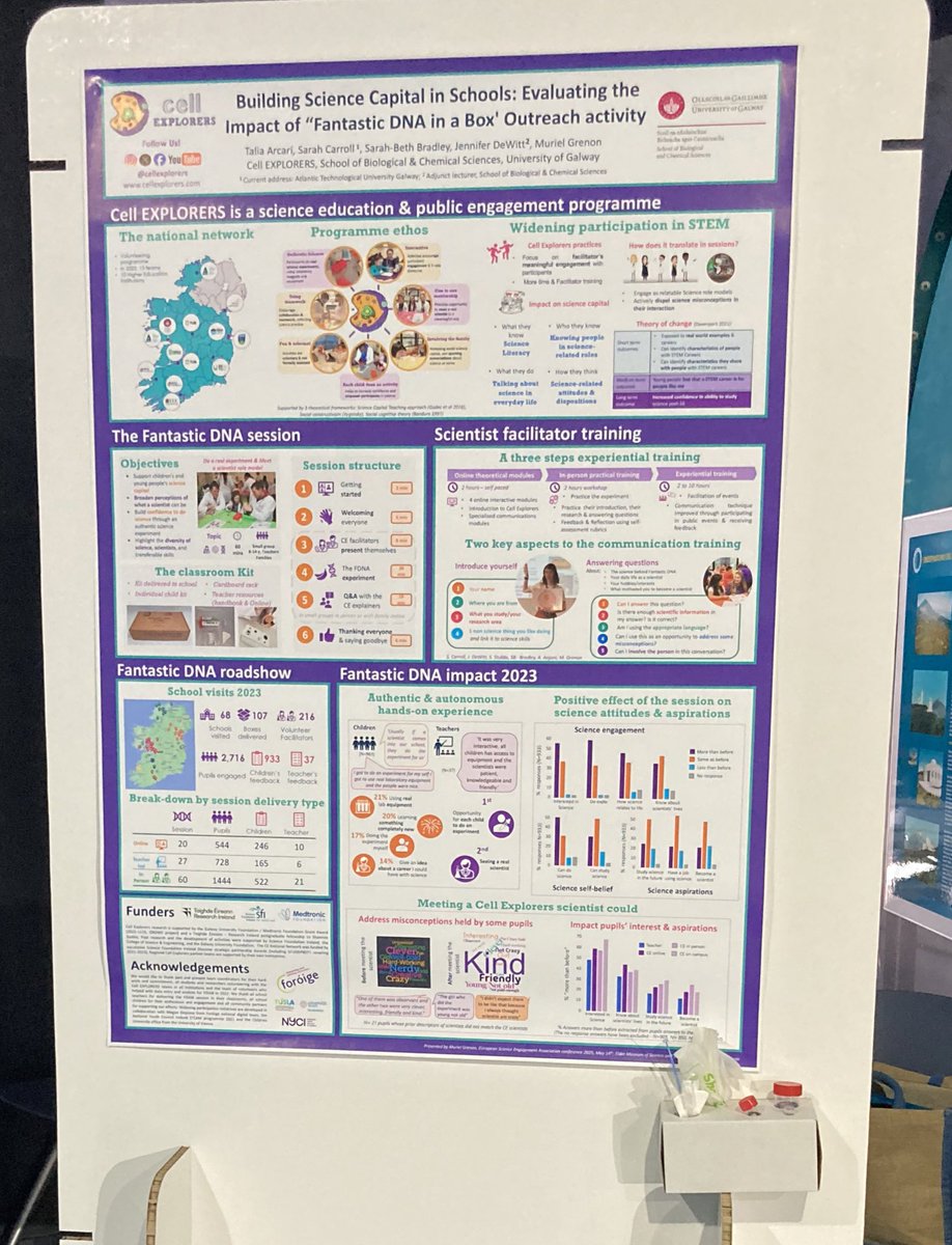 Cell EXPLORERS (@cellexplorers) on Twitter photo We also presented a poster on #fantasticDNA, its delivery practices & the results of the 2023 roadshow evaluation. The sessions delivery was funded by <a href="/researchireland/">binginnovate</a> & the institutions hosting #cellexplorers teams #EUSEA2025 <a href="/STEM_Galway/">STEM at University of Galway</a>
@universityofgalway <a href="/EuseaEvents/">EUSEA - European Science Engagement Association</a> We also presented a poster on #fantasticDNA, its delivery practices & the results of the 2023 roadshow evaluation. The sessions delivery was funded by <a href="/researchireland/">binginnovate</a> & the institutions hosting #cellexplorers teams #EUSEA2025 <a href="/STEM_Galway/">STEM at University of Galway</a>
@universityofgalway <a href="/EuseaEvents/">EUSEA - European Science Engagement Association</a>