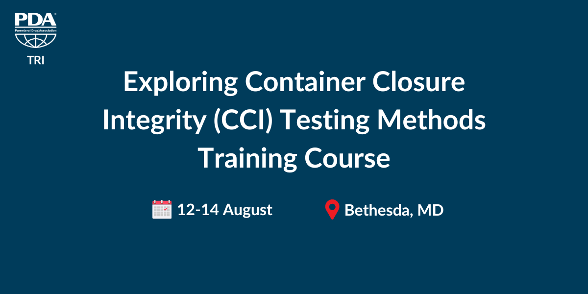 PDAonline's tweet image. Join us for our Exploring Container Closure Integrity (CCI) Testing Methods Training Course! 

This training course provides insight into the fast-evolving regulatory landscape in the container closure integrity field.

hubs.ly/Q03mlzn90

#ContainerClosureIntegrity #Pharma