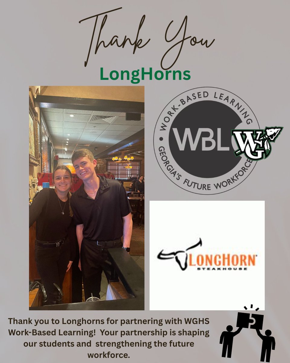 A big THANK YOU to LongHorn Steakhouse for supporting Walnut Grove High School’s Work-Based Learning Program! 
We’re grateful for your partnership and the opportunities you provide our students to gain real-world experience, develop workplace skills, and prepare for their futures