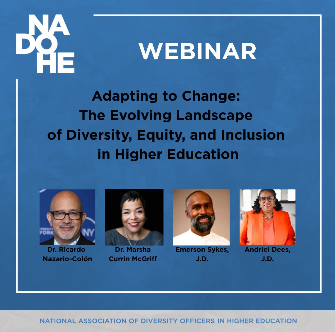 Join us next week for our first webinar in a two-part series that examines the shifting landscape of diversity, equity, and inclusion initiatives. Register now: ow.ly/TYxj50VSNQH