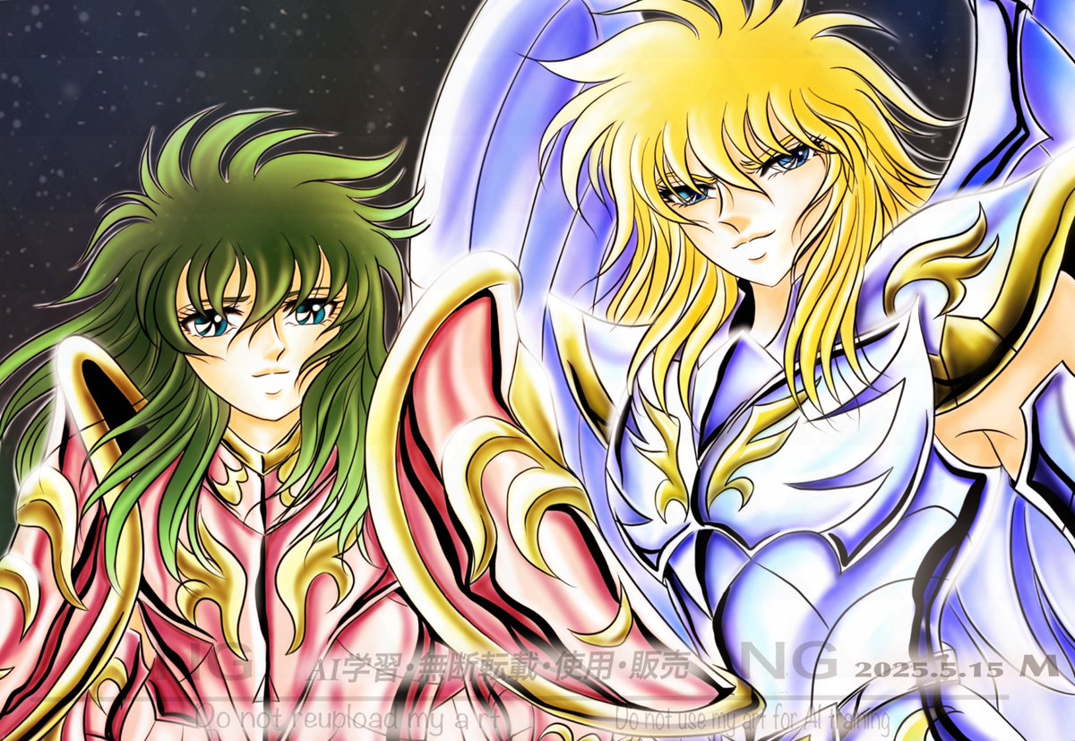 １枚目WMつけ、一緒にあげていたのは雰囲気壊さず描き直し
何処かがおかしい気がする💧(久々自分絵で氷河描いたからか🤨
手直しするのが嫌なので力技で進める😅

#星矢 #saintseiya #seisao #聖闘士星矢 #星沙 #kidosaori #城戸沙織
#キグナス氷河 #アンドロメダ瞬