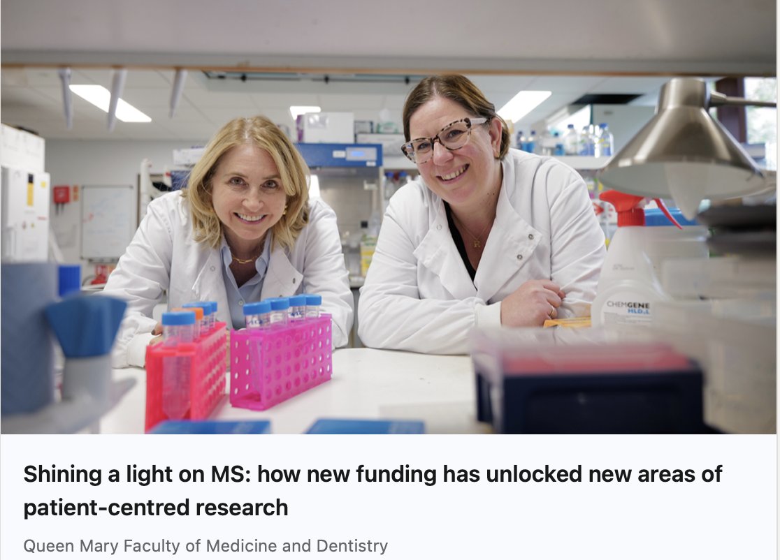 Rachel Horne (@rachelhorne19) on Twitter photo So great to work with the wonderful Prof Ruth Dobson & <a href="/QMUL/">Queen Mary University of London</a> to create an Advanced Fellowship in MS: a chance for aspiring clinical academics to delve into social determinants of health in MS.
Still time to apply!
Info: lnkd.in/e-3AMfcF
lnkd.in/eBW6z2Ci So great to work with the wonderful Prof Ruth Dobson & <a href="/QMUL/">Queen Mary University of London</a> to create an Advanced Fellowship in MS: a chance for aspiring clinical academics to delve into social determinants of health in MS.
Still time to apply!
Info: lnkd.in/e-3AMfcF
lnkd.in/eBW6z2Ci