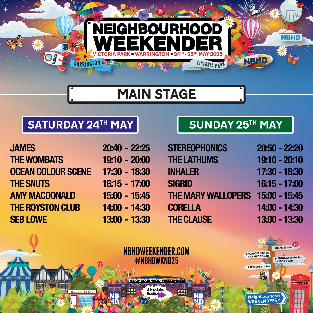We return to <a href="/nbhdweekender/">NBHD Weekender</a> next weekend. Catch us on the main stage, Sunday 2pm 🎪