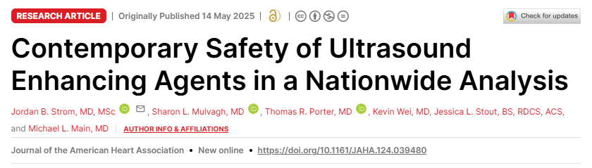 SmithBIDMC's tweet photo. Ultrasound Enhancing Agents for #EchoFirst found safe & effective in cohort of 11.4 million Americans & may reduce mortality in seminal study from @DocStrom @HeartDocSharon et al. in @JAHA_AHA.
Read more: https://t.co/kza5GZv6et
@HMFPBoston @BidmcCvi https://t.co/KaPpkyyup6