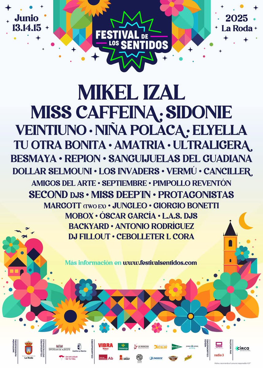 🤩El <a href="/FdelosSentidos/">Festival de los Sentidos</a> en #LaRoda celebra su 18ª edición por todo lo alto‼️ y nuestro diputado, <a href="/miguelzamora89/">Miguel Zamora Saiz</a> ha reafirmado el respaldo de la #Dipualba a este gran evento musical durante la presentación del cartel con #MikelIzal, <a href="/misscaffeina/">Miss Caffeina</a> o <a href="/sidonie_/">@sidonie_</a>

📅13, 14 y 15 de junio