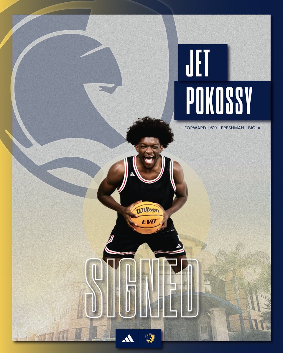 It's official! We are thrilled to announce the signing of Jet Pokossy <a href="/JPokossy/">Jet Pokossy</a> from Biola University. Jet will bring a dynamic combination of length, athleticism, and passion to our front-court and program!