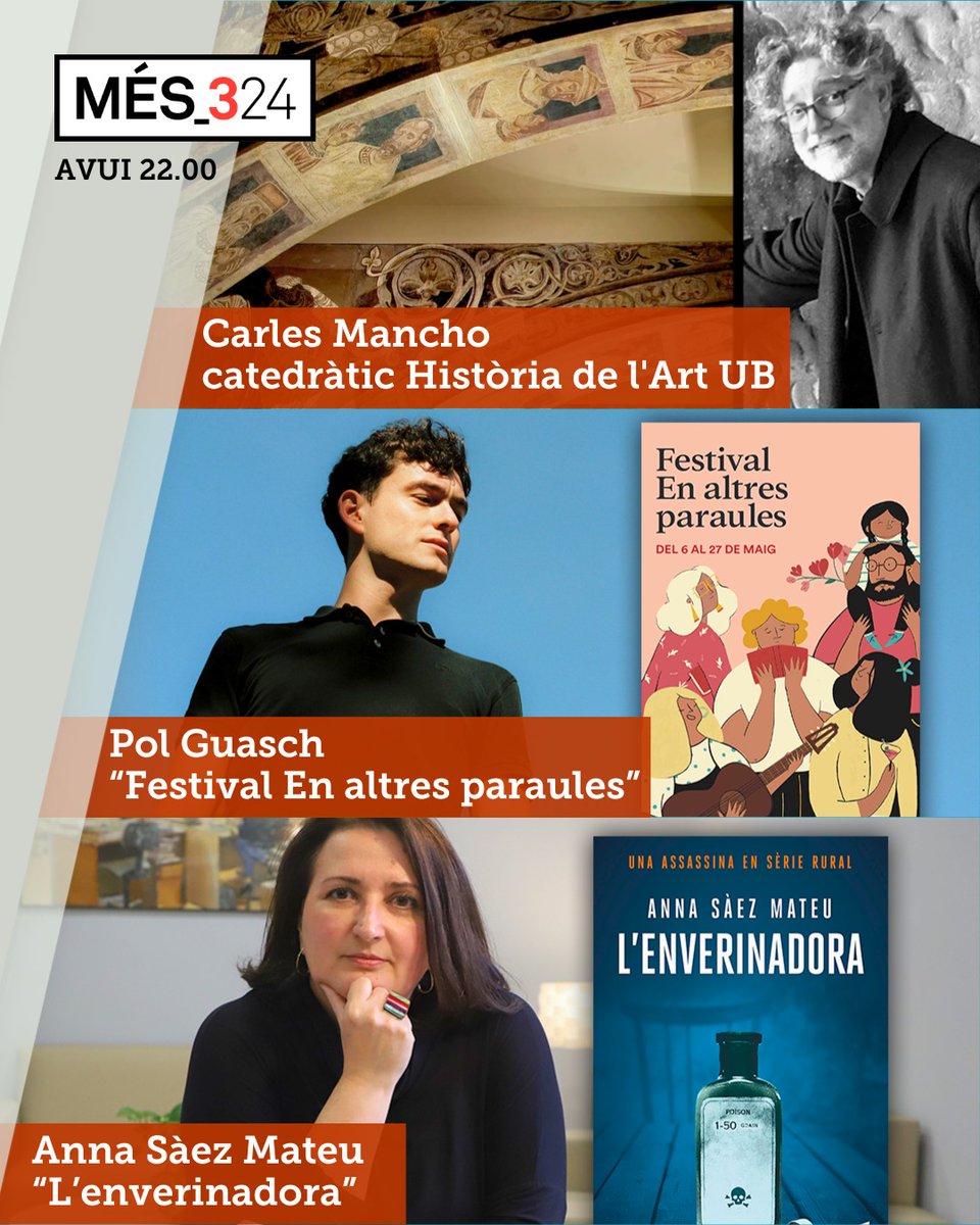 El futur de les pintures murals de Sixena exposades al MNAC, pendents del Suprem.

Al #Més324 analitzem el cas amb el catedràtic d'Història de l'Art de la Universitat de Barcelona, Carles Mancho. 

Conversem amb l'escriptor Pol Guasch, que ha participat al festival "En altres