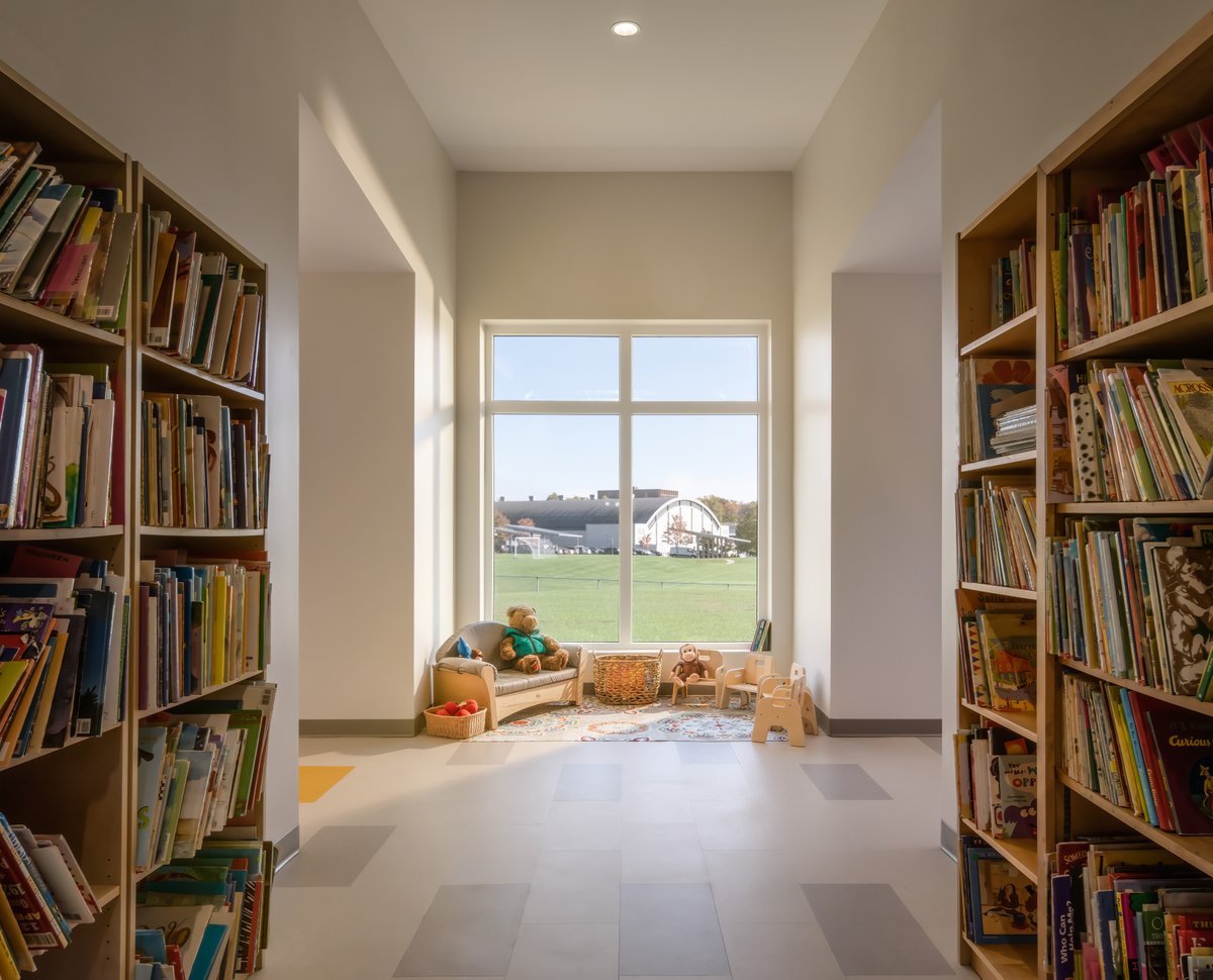 PatriquinArch's tweet photo. With warmer weather approaching, we’re excited to spotlight our work on the Wesleyan Neighborhood Preschool, a thoughtfully designed, all-electric facility that supports early childhood education for children aged 6 weeks to 5 years. #PatriquinArchitects #EarlyChildhoodEducation https://t.co/Zvr00LvYe0