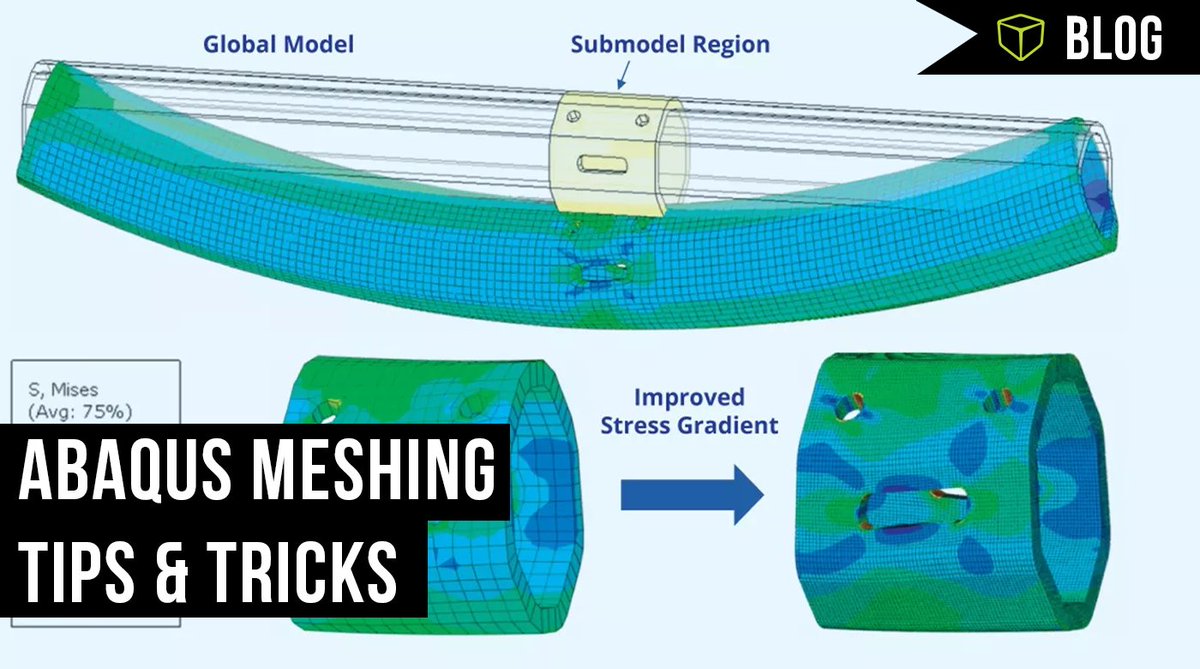 GoEngineer's tweet image. In this recent blog, Connor from the GoEngineer technical team provides some top Abaqus meshing tips that will help you improve the accuracy and reliability of your stress results: hubs.ly/Q03mzBg10
#abaqus #simulation #tipsandtricks
