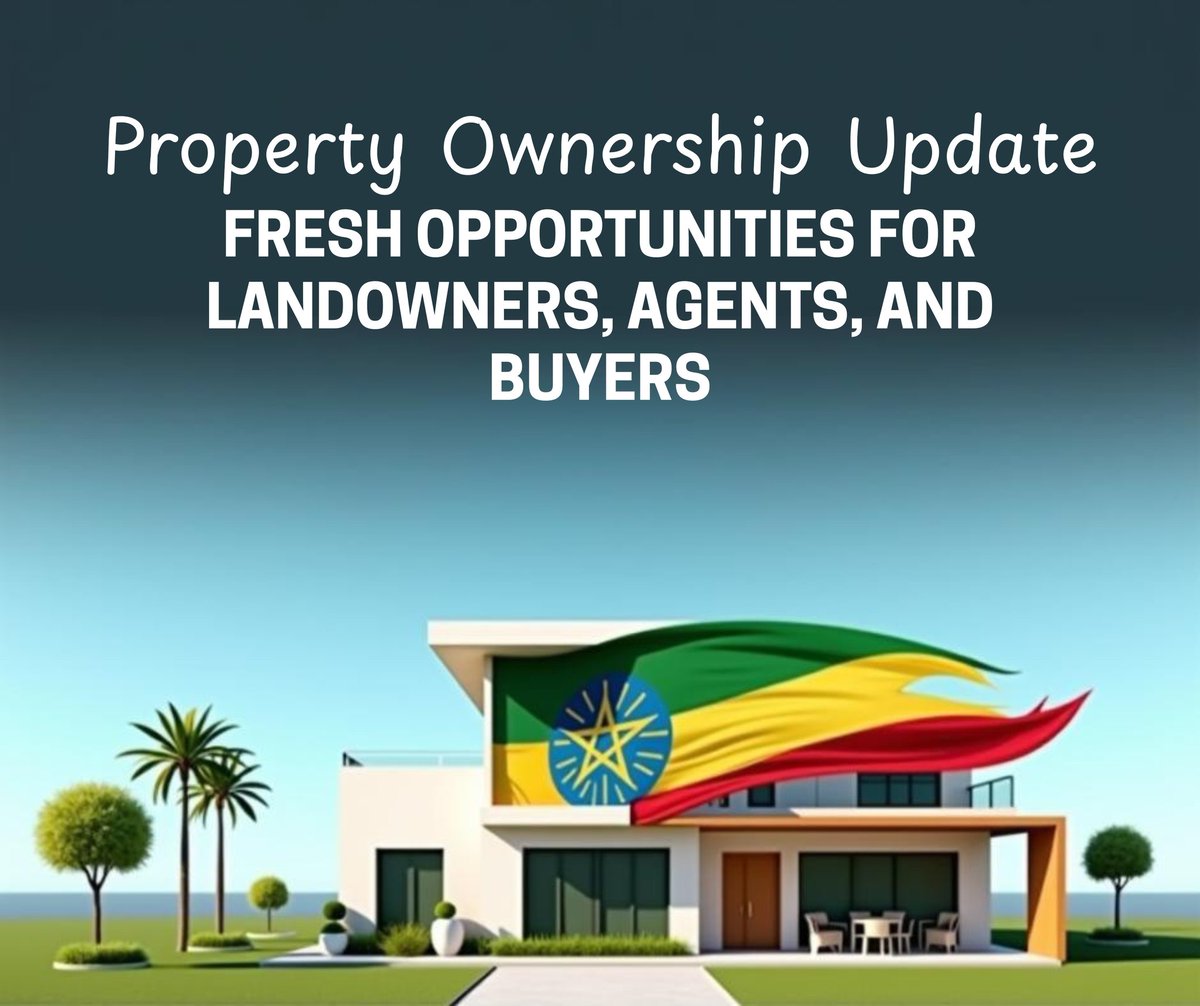 I bet you thought foreigners couldn’t own land in Ethiopia…

That might change soon.

The Council of Ministers has approved a draft law that could allow foreign ownership of property.

If passed, it could reshape investment, jobs &amp; housing in Ethiopia.

Check comment 👇