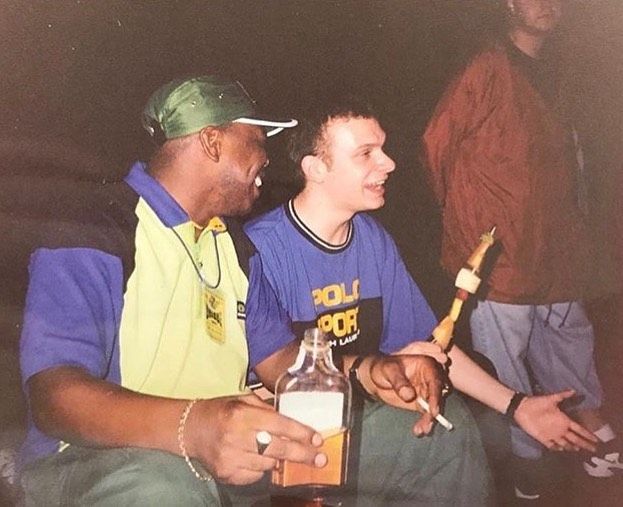 Sometime in the 1990s with Andy C and DJ Randall - a legend taken far too soon.