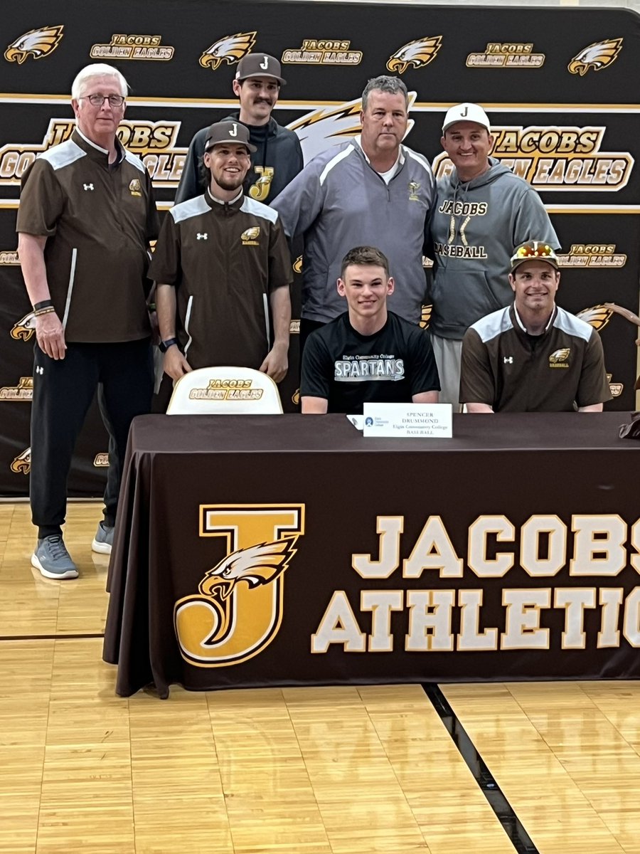 Nice ceremony at Jacobs High School <a href="/SDrummond1919/">Spencer Drummond</a> . Time to finish the High School baseball career strong &amp; get ready for college <a href="/ElginSpartans/">Elgin Community College Athletics</a> <a href="/ElgCCBaseball1/">Coach Angelo</a>