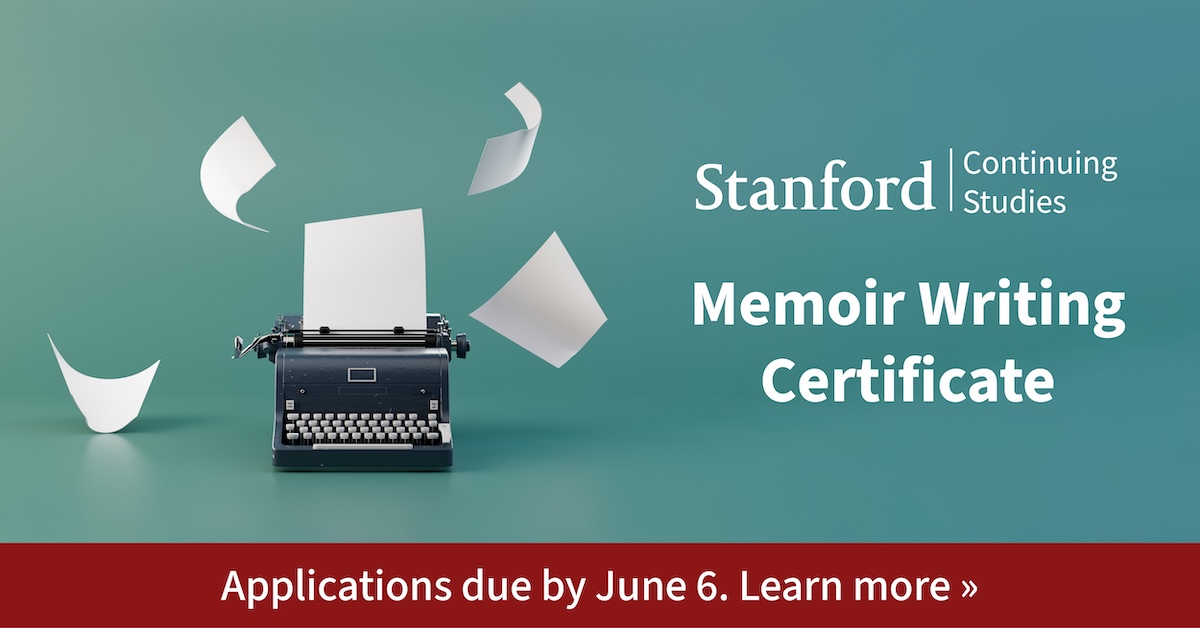 Do you have a story you’re ready to write? Our two-year, online Memoir Writing Certificate can help guide you from initial idea to a book-length memoir. Apply for Fall 2025 admission by June 6. Learn more: stanford.io/44erOqe