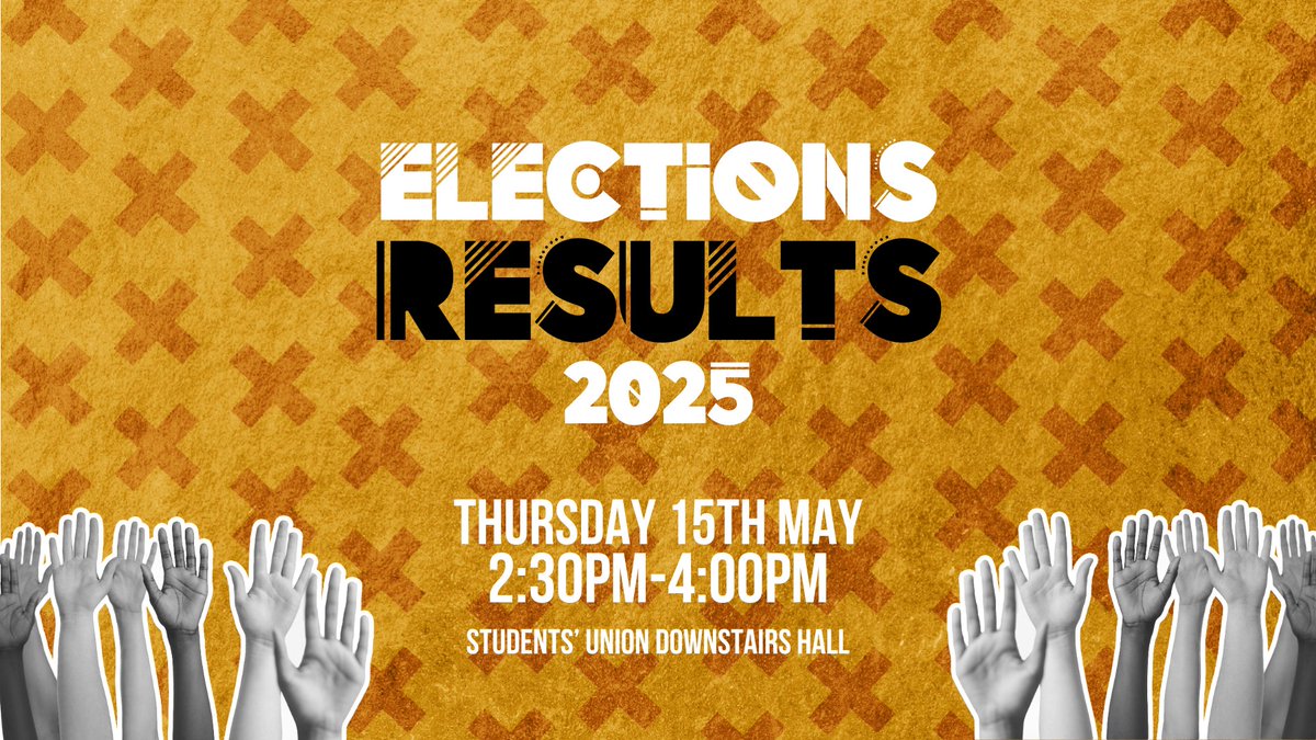 🚨 IMPORTANT UPDATE 🚨

The results for the SU Elections will be announced tomorrow at 2:30 PM in the Students’ Union Downstairs Hall.

Thanks for your patience, and we look forward to seeing you there! 👋🥳
