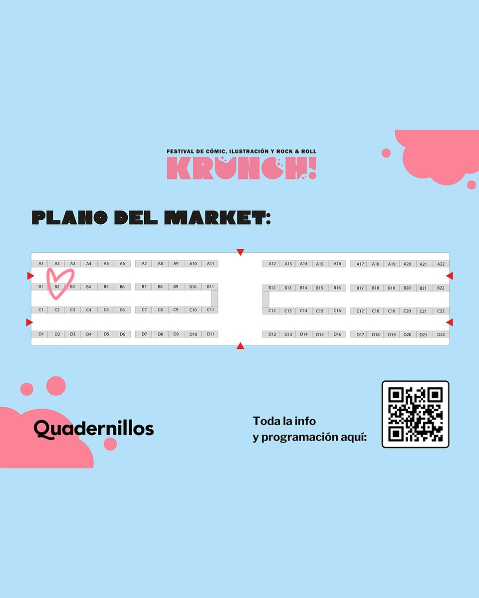 Este finde estaré en el stand B2 en <a href="/KrunchFestival/">KrunchFestival</a> 💜 ¡Nos vemos!

Viernes 16 de mayo de 17:00 a 21:00
Sábado 17 de mayo de 11:00 a 21;00
Domingo 18 de mayo de 11:00 a 16:00