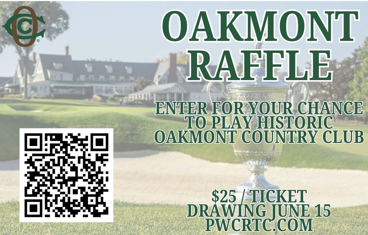 Back by popular demand… the Oakmont CC Raffle! Watch the pros play Oakmont in June, then win your chance to play the course this summer. Tickets are just $25

pittrtc.totalcamps.com/shop/product/4…