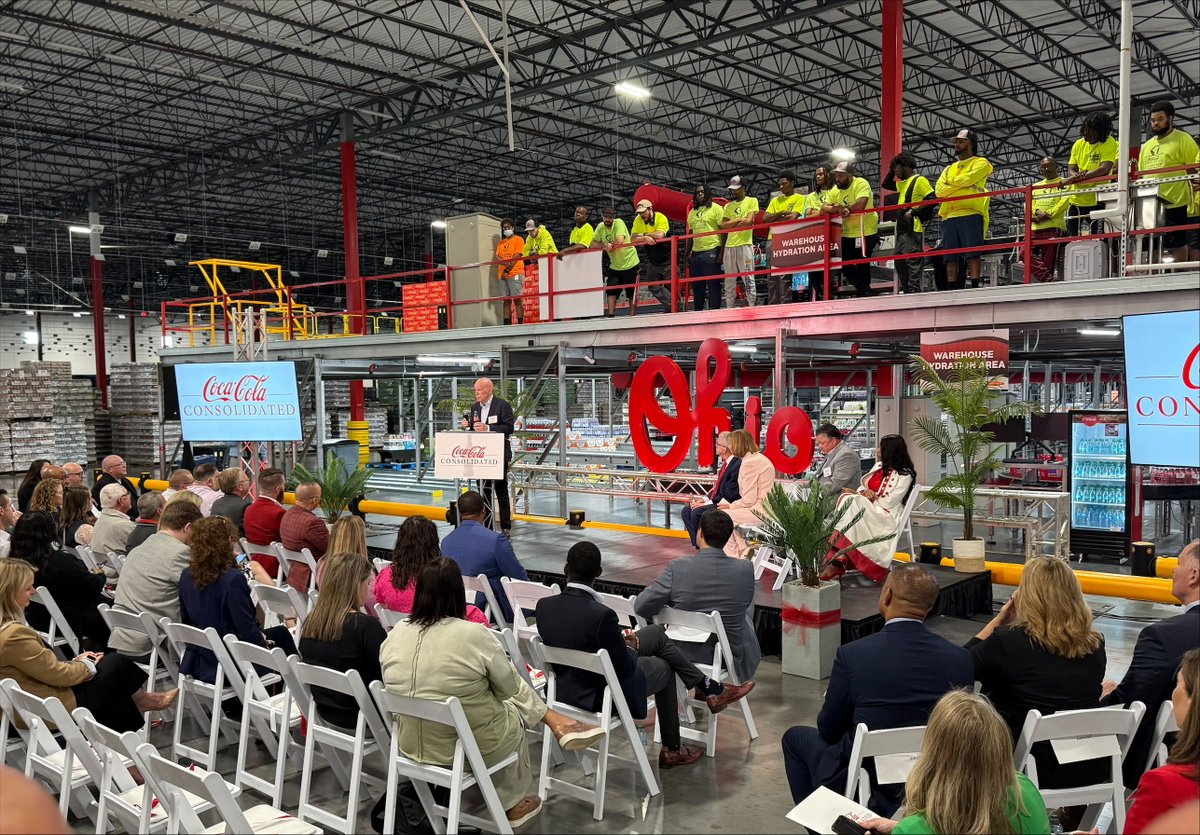 Ohio Business Roundtable (@ohiobrt) on Twitter photo Thrilled to attend the ribbon cutting for <a href="/CokeCCBCC/">Coca-Cola Consolidated</a>’s new $90 million Columbus distribution center. An impressive facility that promises great economic impact for Ohio’s workforce! #OhioJobs #EconomicGrowth Thrilled to attend the ribbon cutting for <a href="/CokeCCBCC/">Coca-Cola Consolidated</a>’s new $90 million Columbus distribution center. An impressive facility that promises great economic impact for Ohio’s workforce! #OhioJobs #EconomicGrowth