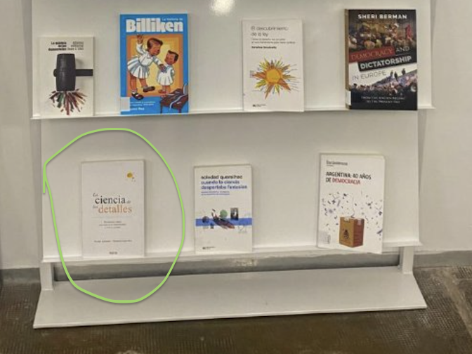 Nico Ajzenman (@nicolas_ajz) on Twitter photo Me mandan que La Ciencia de los Detalles (con <a href="/florlopezboo/">Florencia Lopez Boo</a>) llego a la biblioteca de <a href="/utditella/">Universidad Torcuato Di Tella</a>!
Gracias a <a href="/uadlup/">Guadalupe Nogués</a> :) Me mandan que La Ciencia de los Detalles (con <a href="/florlopezboo/">Florencia Lopez Boo</a>) llego a la biblioteca de <a href="/utditella/">Universidad Torcuato Di Tella</a>!
Gracias a <a href="/uadlup/">Guadalupe Nogués</a> :)