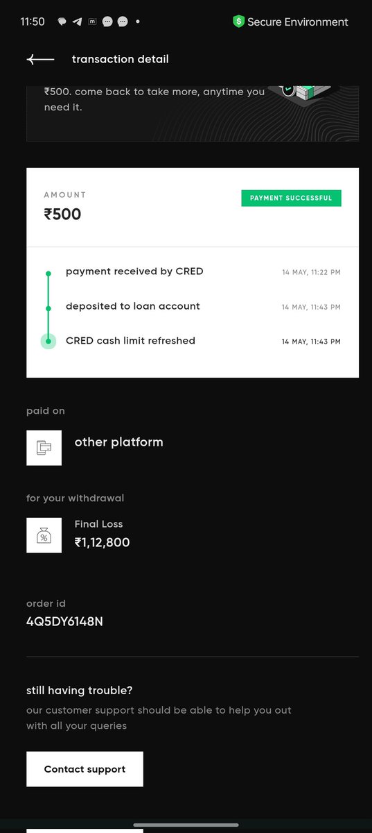 Manu7848's tweet photo. @CRED_club @RBI 
@CRED_club your recovery agent has paid the amount of EMI on behalf of me. I acknowledge that, neither I nor my parents nor any of my relatives paid this amount towards my EMI. @CRED_club @RBI please have a look into this. https://t.co/fGpKemNh63