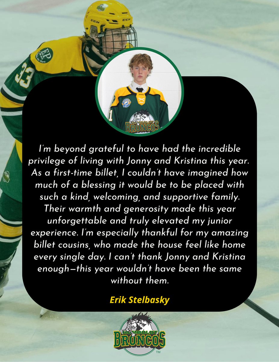 Life at Home with a Bronco – Stories from the Players

"This year wouldn’t have been the same without them."

As a first-time billet, Erik didn’t know what to expect — but finding a home with Jonny and Kristina was more than he could’ve hoped for. From their warmth and generosity