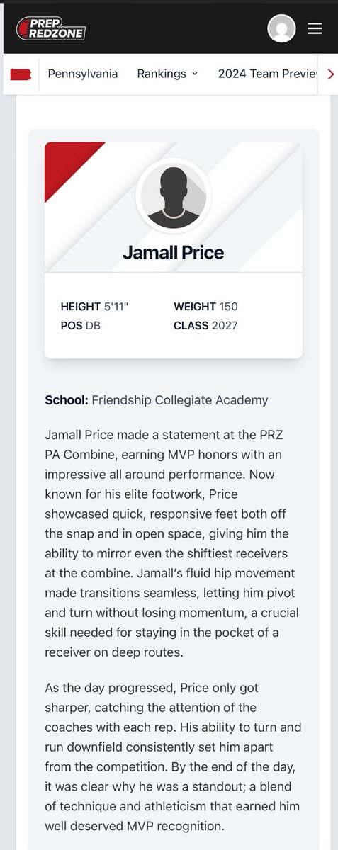 Jamall Price Jr (@deucepricejr) on Twitter photo Balled out at <a href="/PrepRedzone/">Prep Redzone 🏈</a> this past weekend.
Thank you for the shout out.
It's only up from here!! #AGTG
<a href="/FriendshipFB/">Friendship Football</a> <a href="/coachmikehunter/">Mike Hunter</a> <a href="/JonDavalosFB/">Jonathan Davalos</a> Balled out at <a href="/PrepRedzone/">Prep Redzone 🏈</a> this past weekend.
Thank you for the shout out.
It's only up from here!! #AGTG
<a href="/FriendshipFB/">Friendship Football</a> <a href="/coachmikehunter/">Mike Hunter</a> <a href="/JonDavalosFB/">Jonathan Davalos</a>