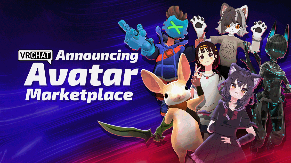 VRChat's tweet image. For once, the rumors are true!
Avatar Marketplace is coming soon to #VRChat ! Check out our video for more information:
youtu.be/MWH1RA3bEz0