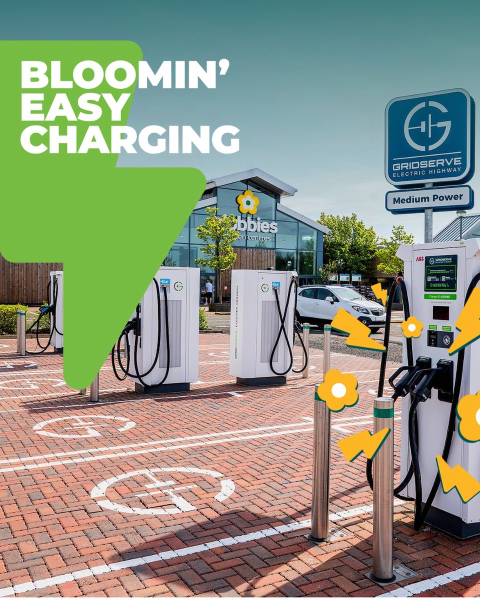With this amazing weather, you probably fancy sprucing up the garden ☀️🌼⁣

Enjoy bloomin' easy charging while you shop with GRIDSERVE Electric Retail Hubs at select <a href="/dobbies/">Dobbies</a> across the country! 😎⁣⚡️

Find your nearest location 👉 electrichighway.gridserve.com
⁣
...
