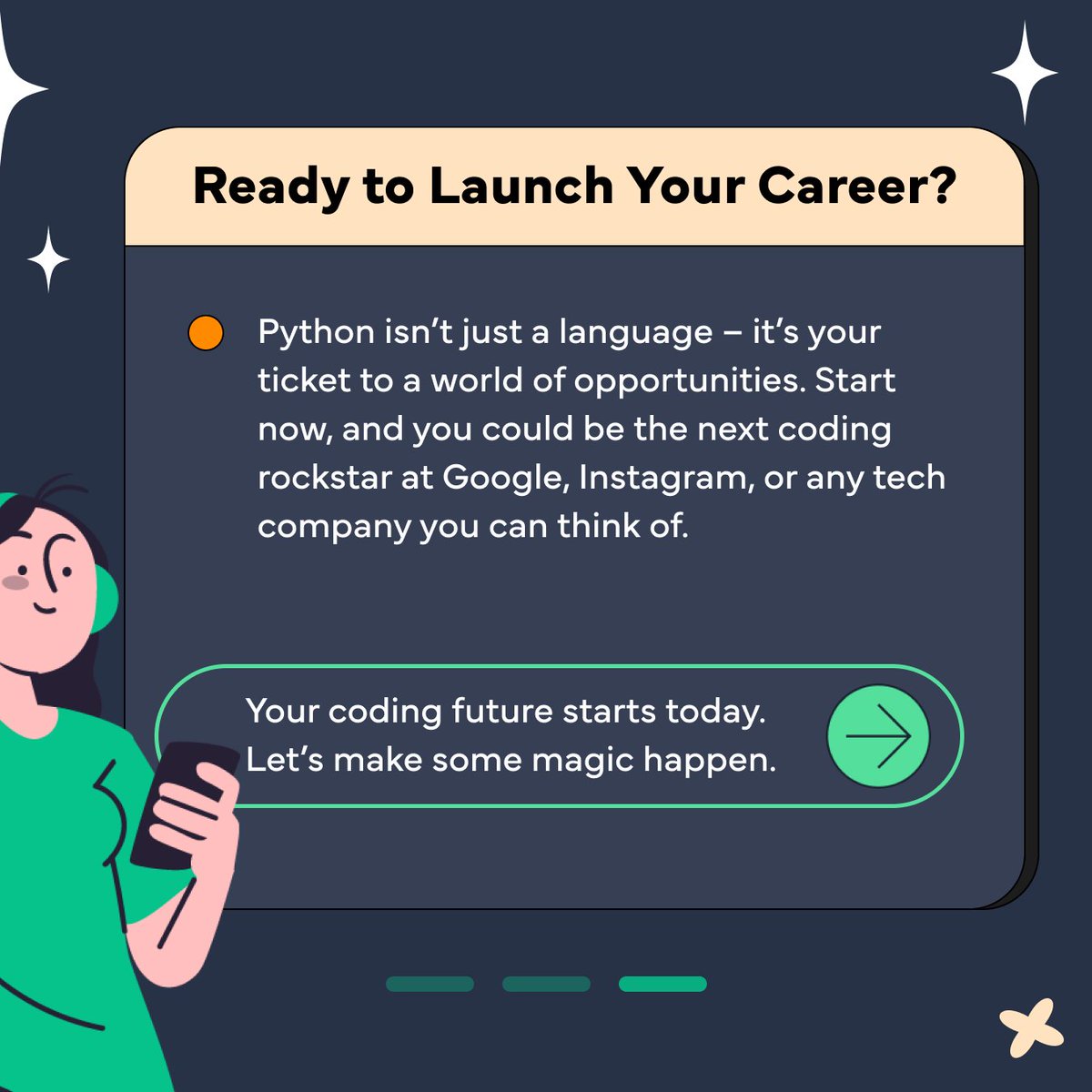 CodefinityCom's tweet image. No experience needed – our Casual Introduction to Python course is designed to help you go from total newbie to coding pro, fast. 🔥 Python is THE language powering the world&apos;s biggest companies (think Google, Instagram, Netflix 👀). Why not start learning today?
Don&apos;t miss out,…
