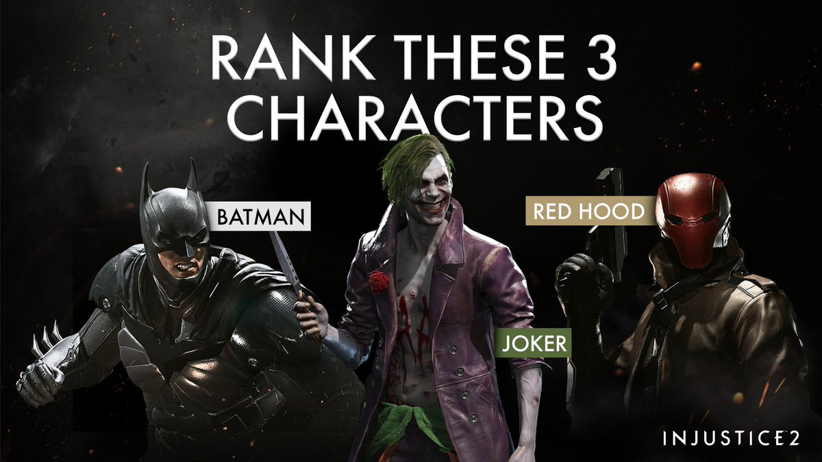 Order vs. Chaos vs. Vengeance? 🤔

How would you rank them?

#Injustice2