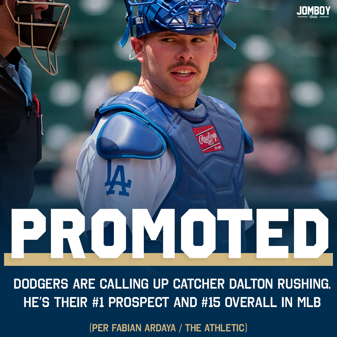 Dodgers are calling up their #1 prospect and MLB's #15 overall prospect in catcher Dalton Rushing