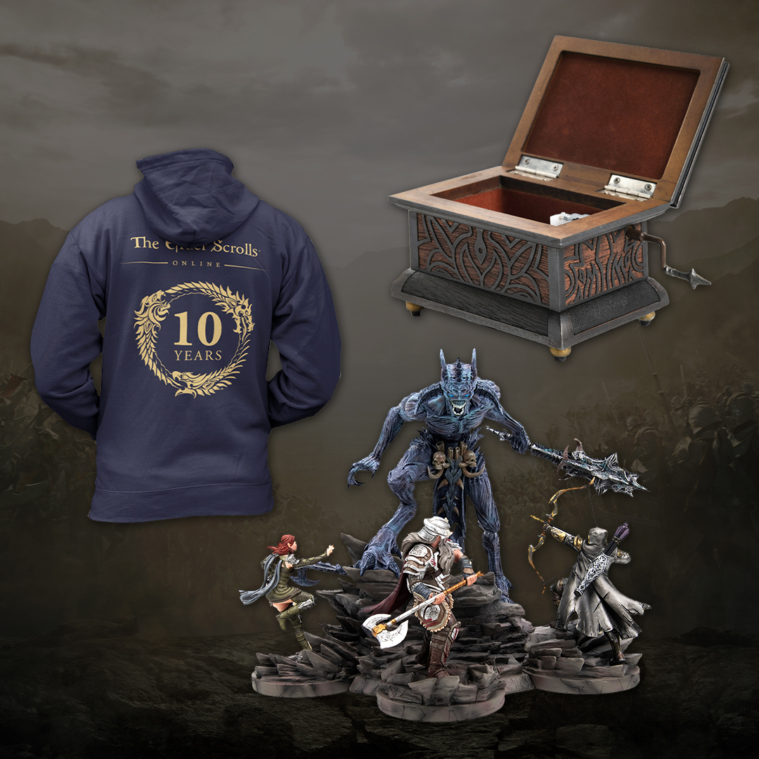 The Elder Scrolls Online (@tesonline) on Twitter photo Last call to grab your #ESO10 merch from <a href="/BethesdaGear/">Official Bethesda Gear</a>! Check out a few of the items still on offer. 👀 Last call to grab your #ESO10 merch from <a href="/BethesdaGear/">Official Bethesda Gear</a>! Check out a few of the items still on offer. 👀
