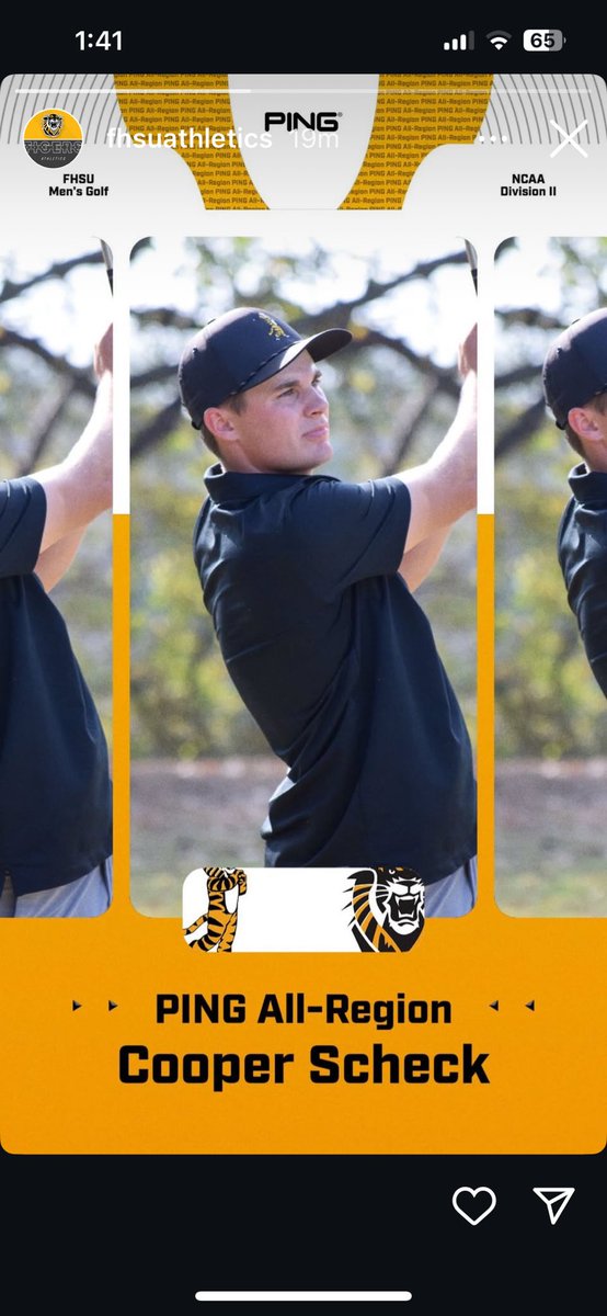 Mindy Scheck (@mindyscheck) on Twitter photo NCAA Division I PING All- Region team. 1st in FHSU Men’s golf history. <a href="/CooperScheck1/">Cooper Scheck</a> NCAA Division I PING All- Region team. 1st in FHSU Men’s golf history. <a href="/CooperScheck1/">Cooper Scheck</a>