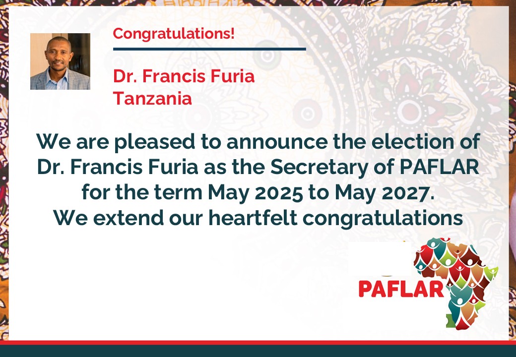 Thank you, Dr. Francis Furia, for your dedicated service on the PAFLAR Board. Congratulations on your re-election as the PAFLAR Secretary. We look forward to your continued contributions!